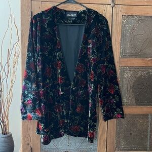 Floral Velvet Blazer